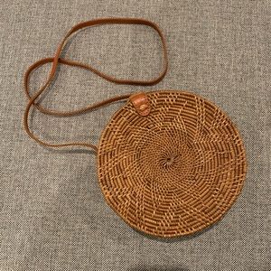 Free People Round Straw Bag